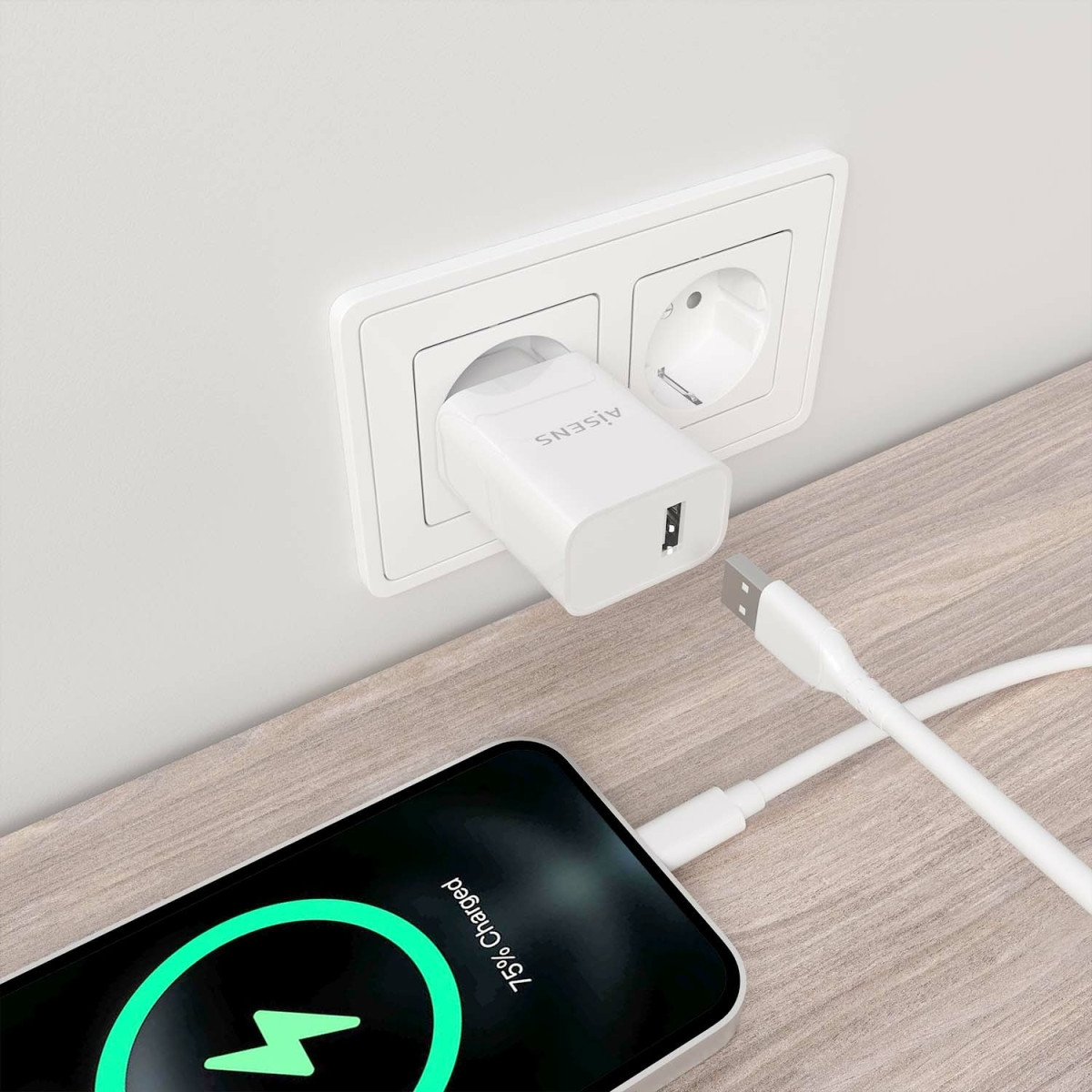 Aisens Cargador USB 10w Alta Eficiencia 5v/2a Blanco