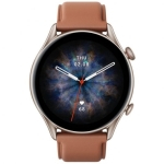 Amazfit GTR 3 Pro Smartwatch Couro Castanho