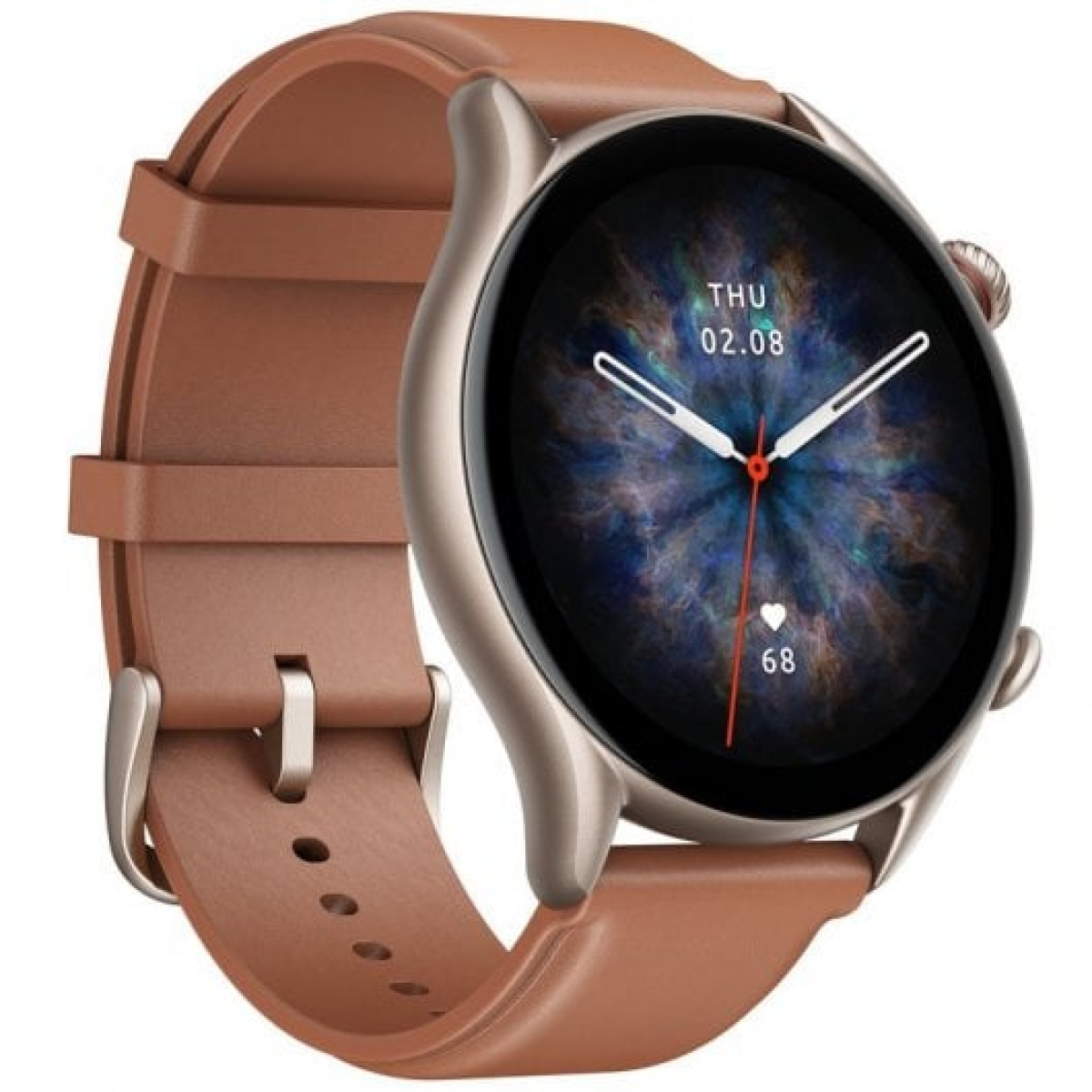 Amazfit GTR 3 Pro Smartwatch Couro Castanho