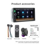 Autorádio 2 DIN SWM F7010C 7 polegadas Bluetooth/Carplay USB Preto