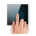 Avatto LZTS02-EU-B1 1 Botão ZigBee Preto - Interruptor Táctil Inteligente