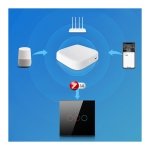 Avatto LZTS02-EU-B1 1 Botão ZigBee Preto - Interruptor Táctil Inteligente