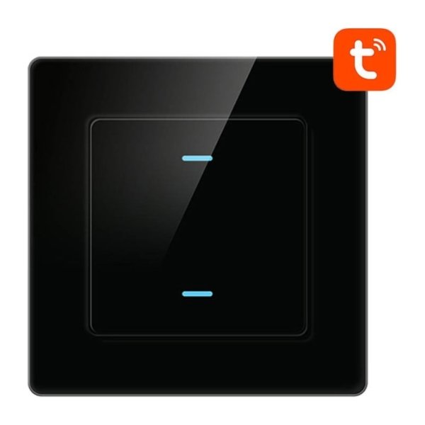 Avatto N-TS10-B2 2 Botões WiFi Preto - Interruptor Táctil Inteligente