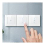 Avatto N-TS10-B3 3 Botões WiFi Preto - Interruptor Táctil Inteligente