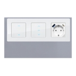 Avatto N-TS10-Frame-W3 Branco - Moldura para interruptores