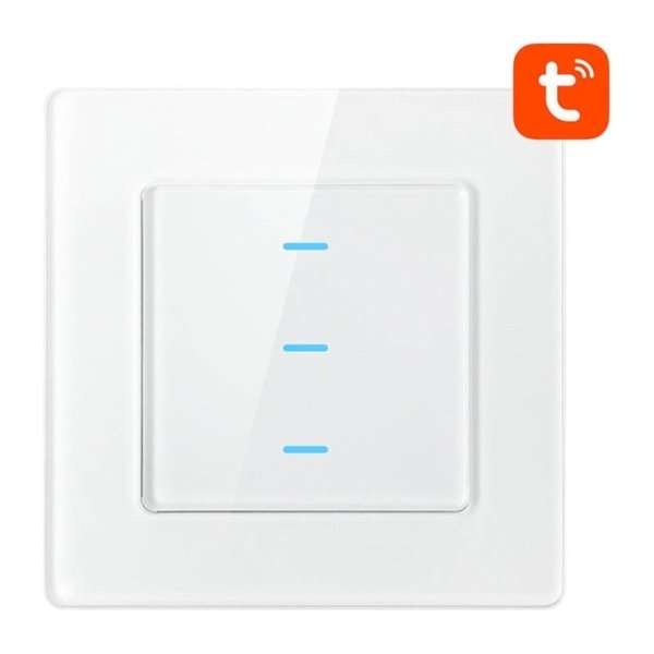 Avatto N-TS10-W3 3 Botões WiFi Branco - Interruptor Táctil Inteligente
