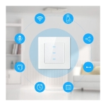 Avatto N-TS10-W3 3 Botões WiFi Branco - Interruptor Táctil Inteligente