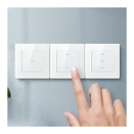 Avatto N-TS10-W3 3 Botões WiFi Branco - Interruptor Táctil Inteligente