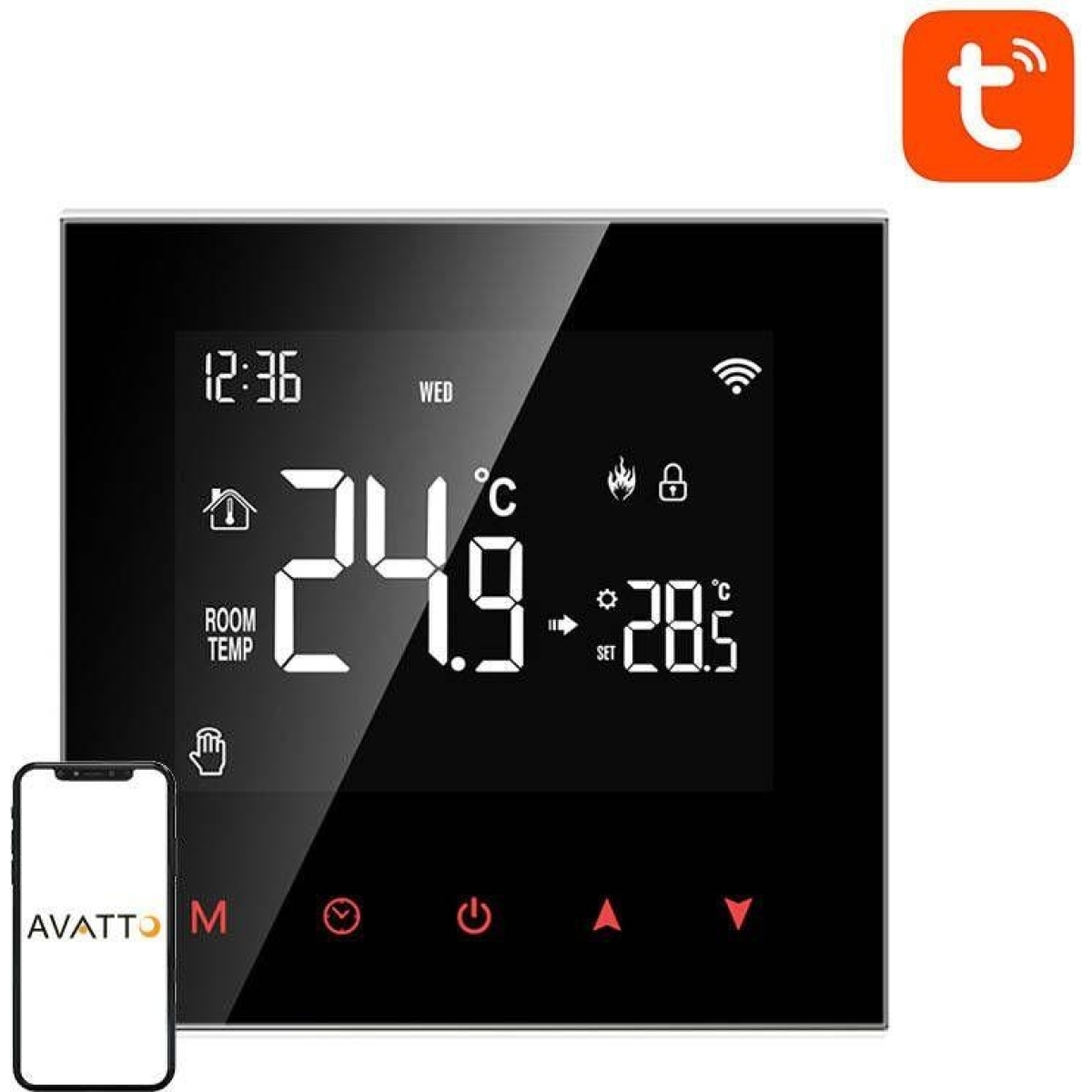 Avatto Smart Water Heating Thermostat ZWT100 3A Zigbee Tuya
