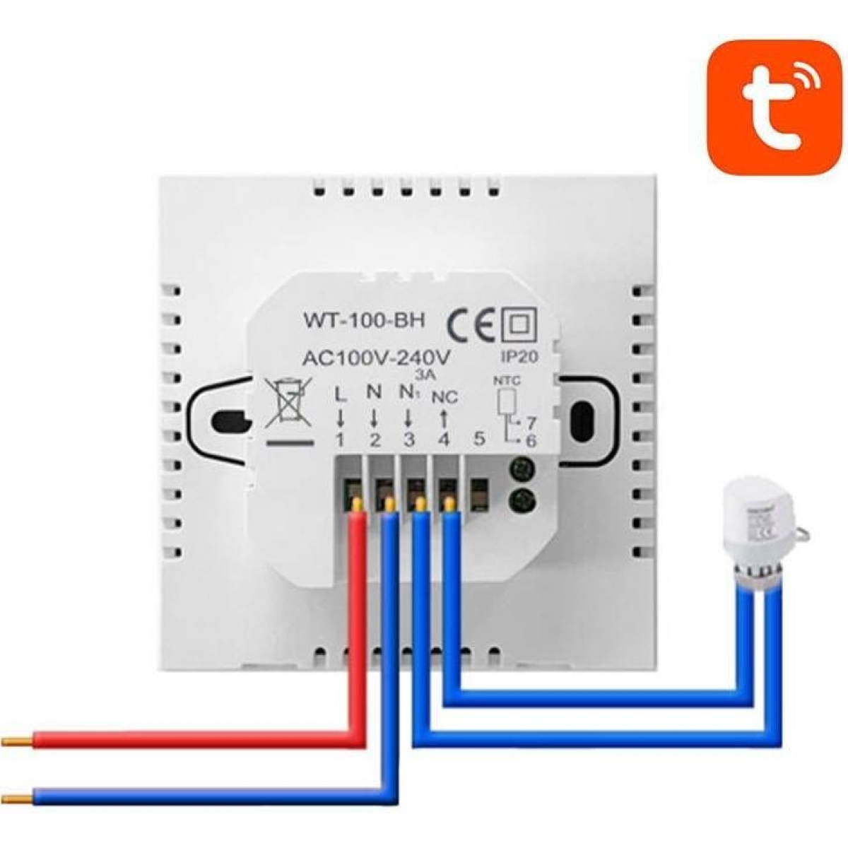 Avatto Smart Water Heating Thermostat ZWT100 3A Zigbee Tuya