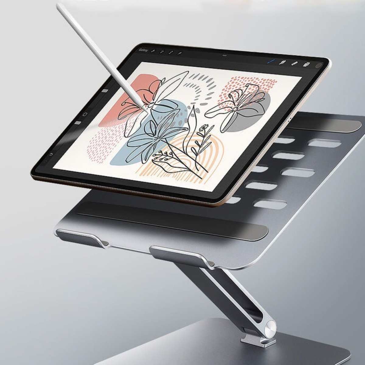 Axagon STND-LQ stand for 10 to 16 inch laptops and tablets - silver