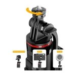 Bastão de selfie C13D com Led, Tripé extensível de 1,35 m para telemóveis e câmaras - com controlo sem fios Preto