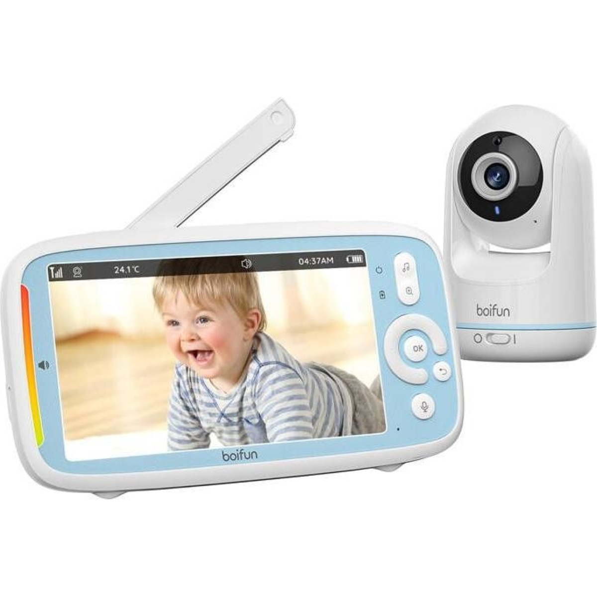 Boifun VB805 electronic rotating nanny with two-way audio