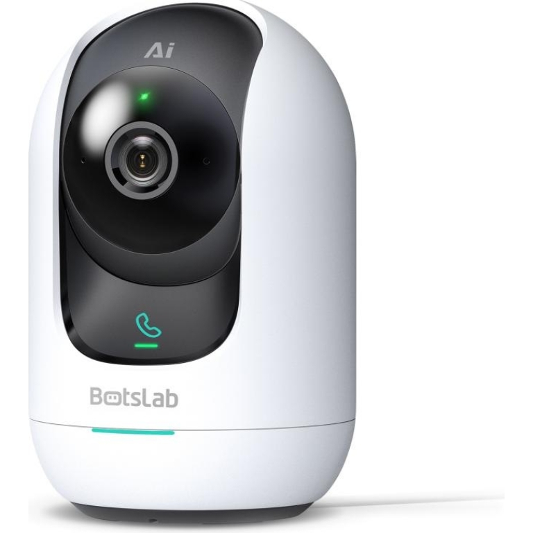 Botslab Indoor Camera 2 Pro, 2.4GHz /5GHz Wi-Fi, Multi-scenes AI recognition, One-Touch Calls, 360°