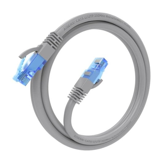 Cabo de Rede RJ45 AWG26 CCA UTP Aisens A135-0775 Cat.6/ 1m/ Cinza