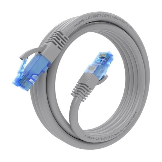Cabo de Rede RJ45 AWG26 CCA UTP Aisens A135-0777 Cat.6/ 2m/ Cinza