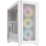 Caixa PC Corsair iCUE 4000D RGB AIRFLOW Vidro Temperado USB 3.2 Branca