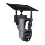 Câmera Escam QF390 1080p Lente Dupla WiFi Painel Solar Preto - Câmera de Segurança