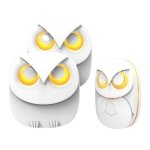 Campainha sem fios HB-808 Owls Branco 2 Receptores
