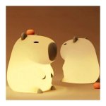 Candeeiro LED de silicone com pilha - Candeeiro de mesa de cabeceira para crianças