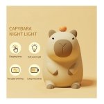 Candeeiro LED de silicone com pilha - Candeeiro de mesa de cabeceira para crianças