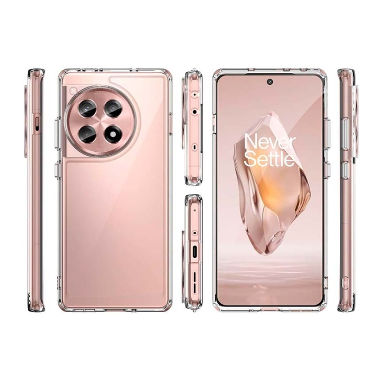 Capa Antichoques Premium para OnePlus 12R 5G Acrílico Anti-Amarelo Transparente