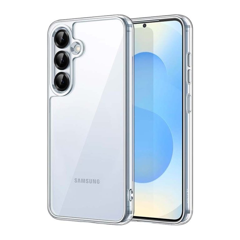 Capa Antichoques Premium para Samsung Galaxy S25+ 5G Acrílico Anti-Amarelo Transparente