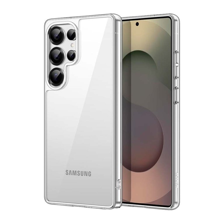 Capa Antichoques Premium para Samsung Galaxy S25 Ultra 5G Acrílico Anti-Amarelo Transparente