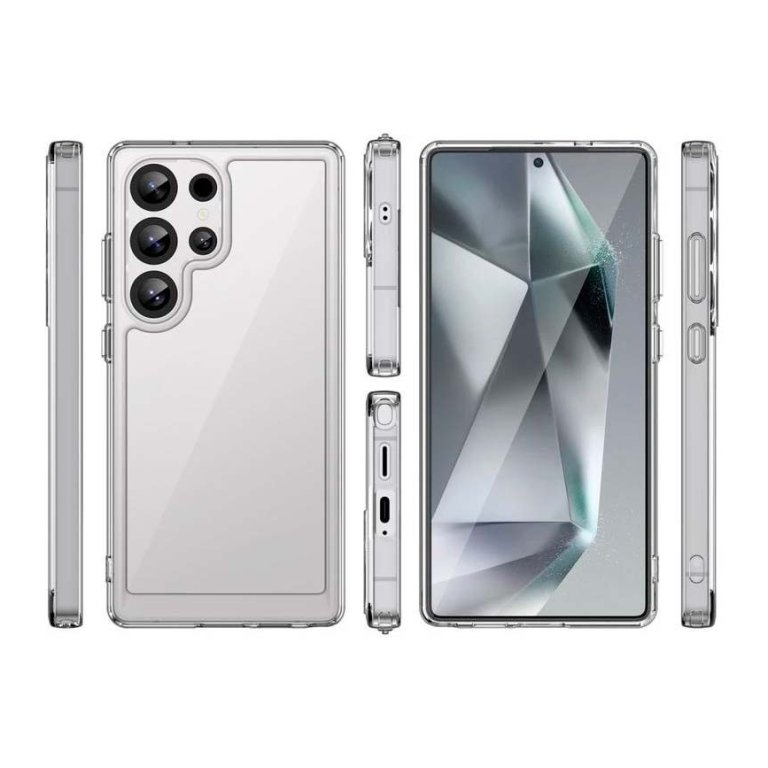 Capa Antichoques Premium para Samsung Galaxy S25 Ultra 5G Acrílico Anti-Amarelo Transparente