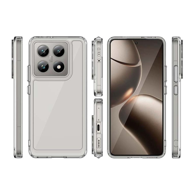 Capa Antichoques Premium para Xiaomi 14T 5G Acrílico Anti-Amarelo Transparente
