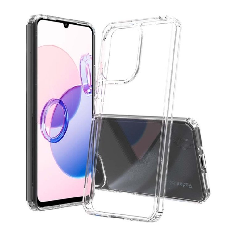 Capa Antichoques Premium para Xiaomi Redmi 13C / Poco C65 / Poco M6 5G Acrílico Anti-Amarelo Transparente