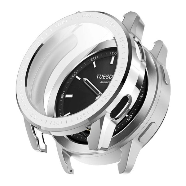 Capa Cromado + TPU Xiaomi Watch S3 Prateado