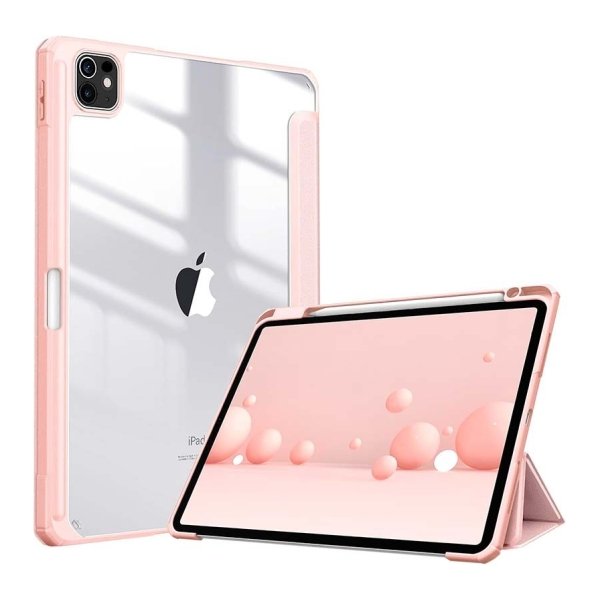 Capa Crystal Apple iPad Pro 2024 13 Compatível Rosa
