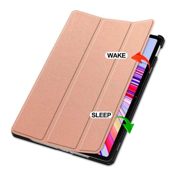 Capa Inteligente Xiaomi Redmi Pad Pro / Poco Pad 12.1 com Suporte Dourado Rosa