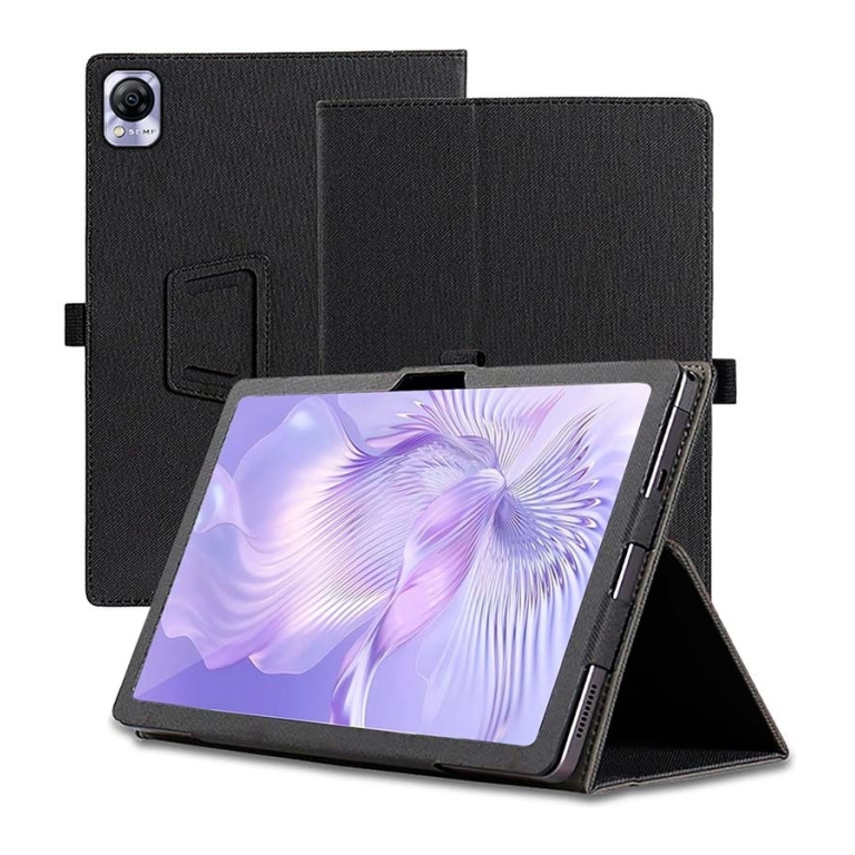 Capa Inteligente de PU Blackview MEGA 1 com Suporte Preto