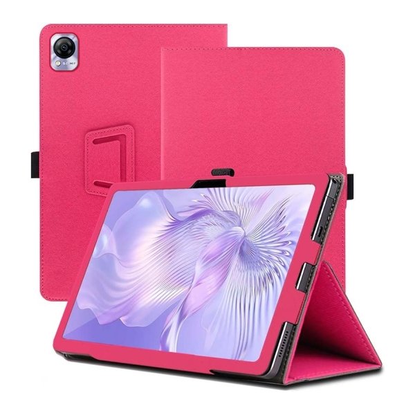 Capa Inteligente de PU Blackview MEGA 1 com Suporte Rosa