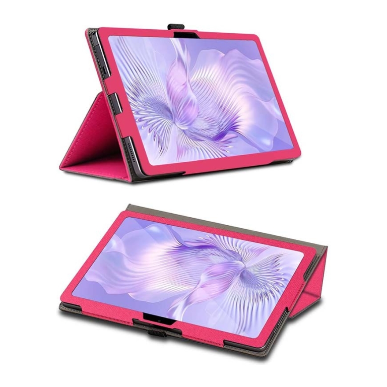 Capa Inteligente de PU Blackview Tab 18 com Suporte Rosa