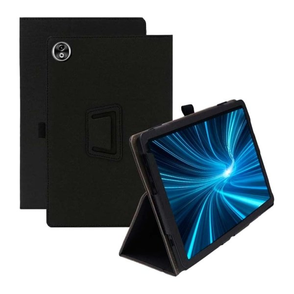 Capa Inteligente de PU Doogee T20 Ultra com Suporte Preto