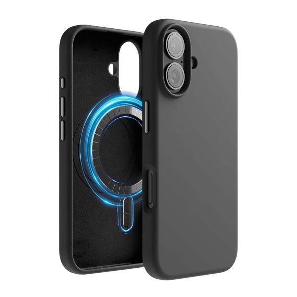 Capa Macia Magsafe Compatível iPhone 16 6.1" Preto