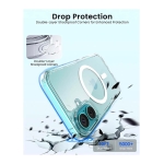 Capa Magsafe Compatível para iPhone 16 Pro 6.3’’ Transparente