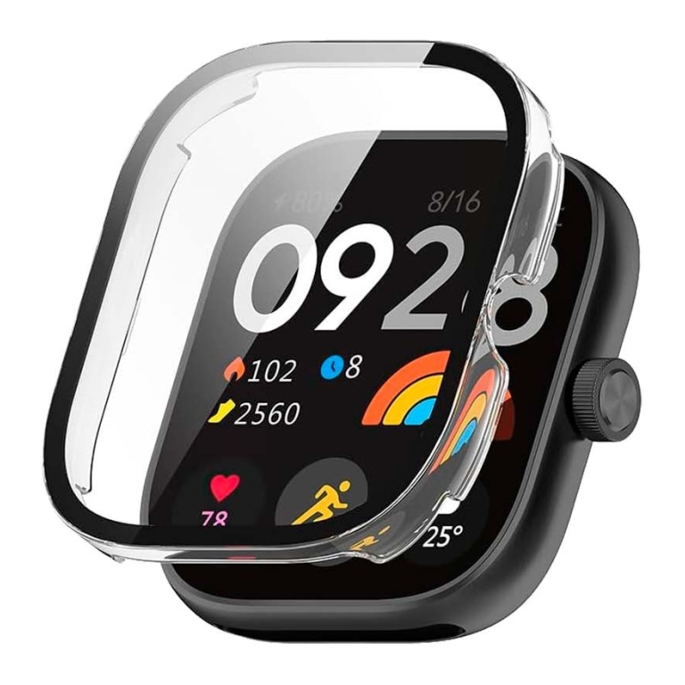 Capa PC + Vidro Temperado Xiaomi Redmi Watch 4 Transparente