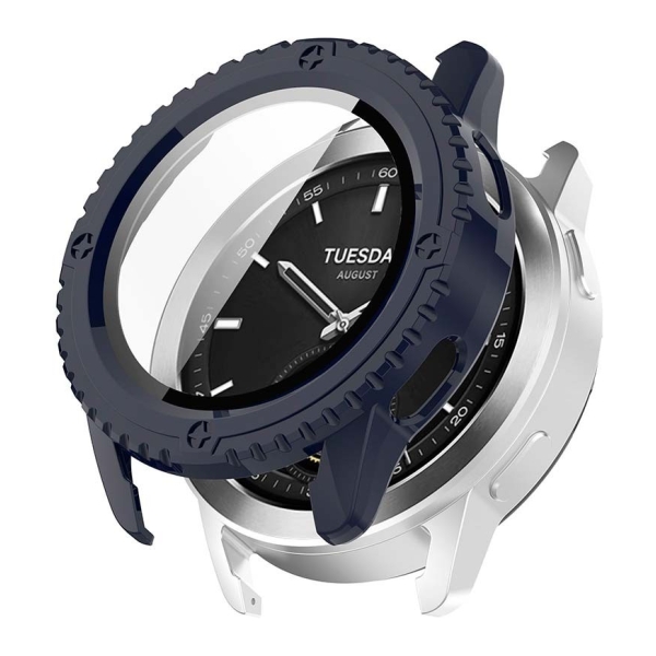 Capa PC + Vidro Temperado Xiaomi Watch S3 Azul Escuro