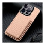 Capa Wallet Apple iPhone 15 Pro Bege com MagSafe e Carteira