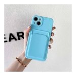 Capa de silicone Apple iPhone 13 Azul Claro com Carteira