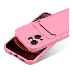 Capa de silicone Apple iPhone 13 Rosa com Carteira