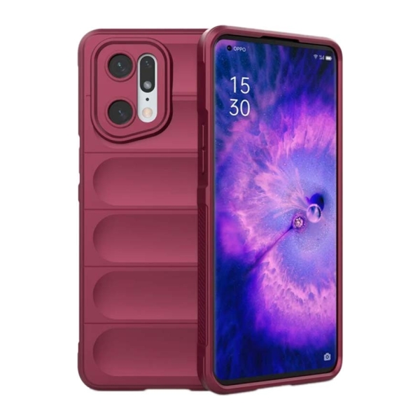 Capa de silicone Wave Oppo Find X5 Pro 5G Borgonha