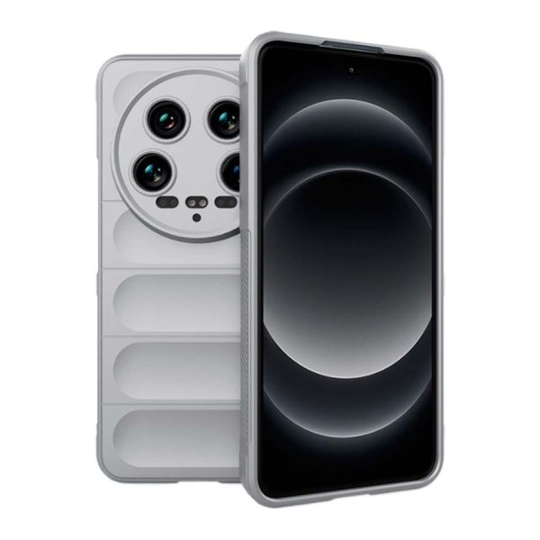 Capa de silicone Wave Xiaomi 14 Ultra Cinzento Claro