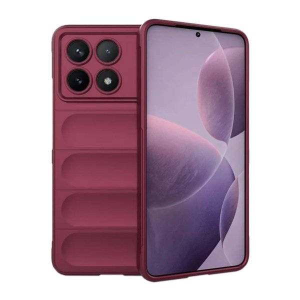 Capa de silicone Wave Xiaomi Poco X6 Pro 5G Borgonha