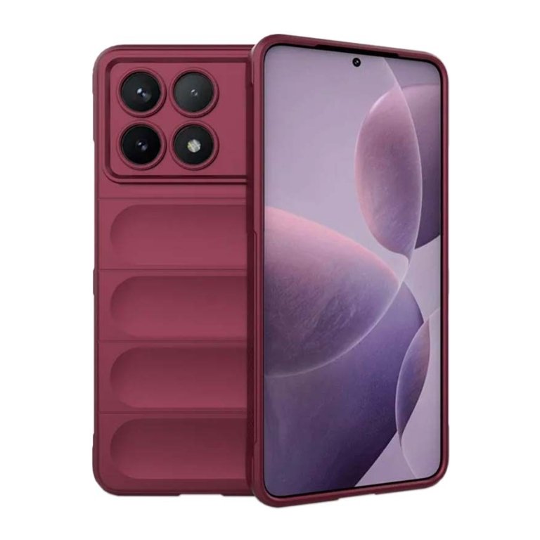 Capa de silicone Wave Xiaomi Poco X6 Pro 5G Borgonha