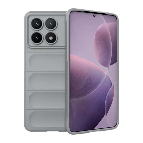 Capa de silicone Wave Xiaomi Poco X6 Pro 5G Cinzento Claro